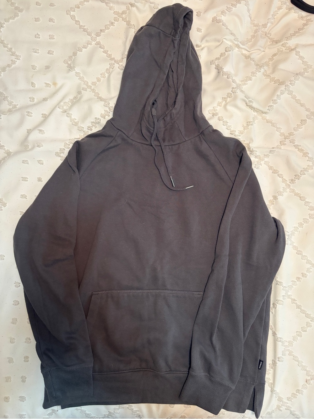 Express Men's Dark Gray Pullover Hoodie